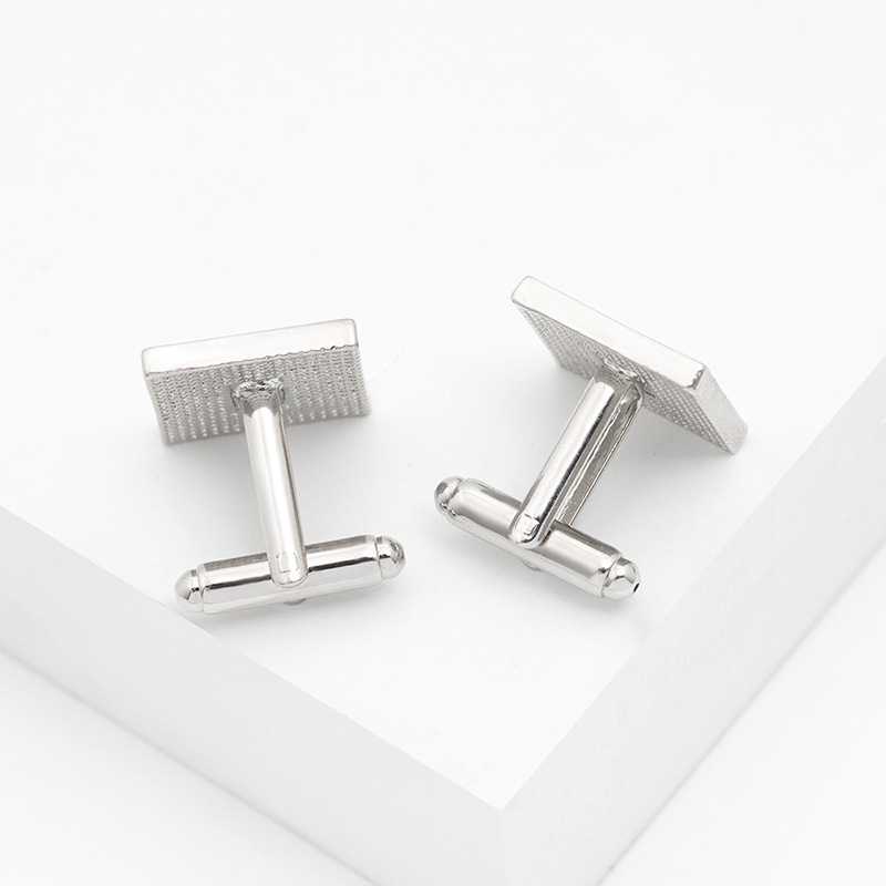 Glass Material Fashion Geometric Glass Plating Unisex Cufflinks