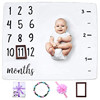 baby Milestone blanket originality baby Month photograph background prop baby Supplies