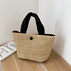 Summer beach woven retro handheld straw brand shoulder bag