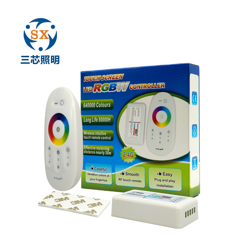 RF18A 触摸遥控RGBW 2.4 G LED 灯条 控制器 12-24V  4路控制器|ru