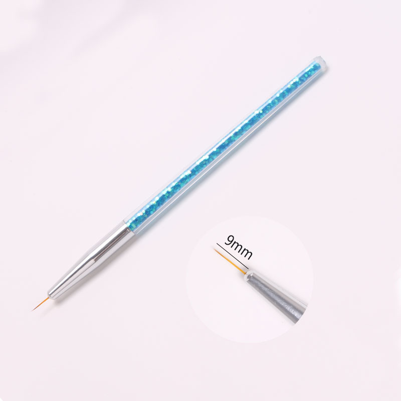 Nueva pluma de uñas Venta al por mayor 3 piezas traje pintado dibujo pluma lentejuelas pluma ultra-fino pintura flor gancho punta pluma