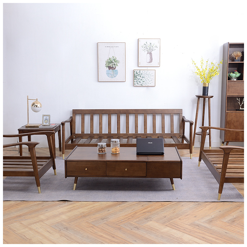 轻奢风茶几客厅长方形茶几可伸缩带抽屉简约家具茶几组合