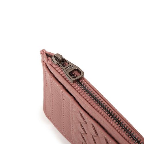 New Zipper Women's Zero Wallet Korean Style Woven Multi-Card Slot Business Card Case ID Card Holder Keychain Small Wallet