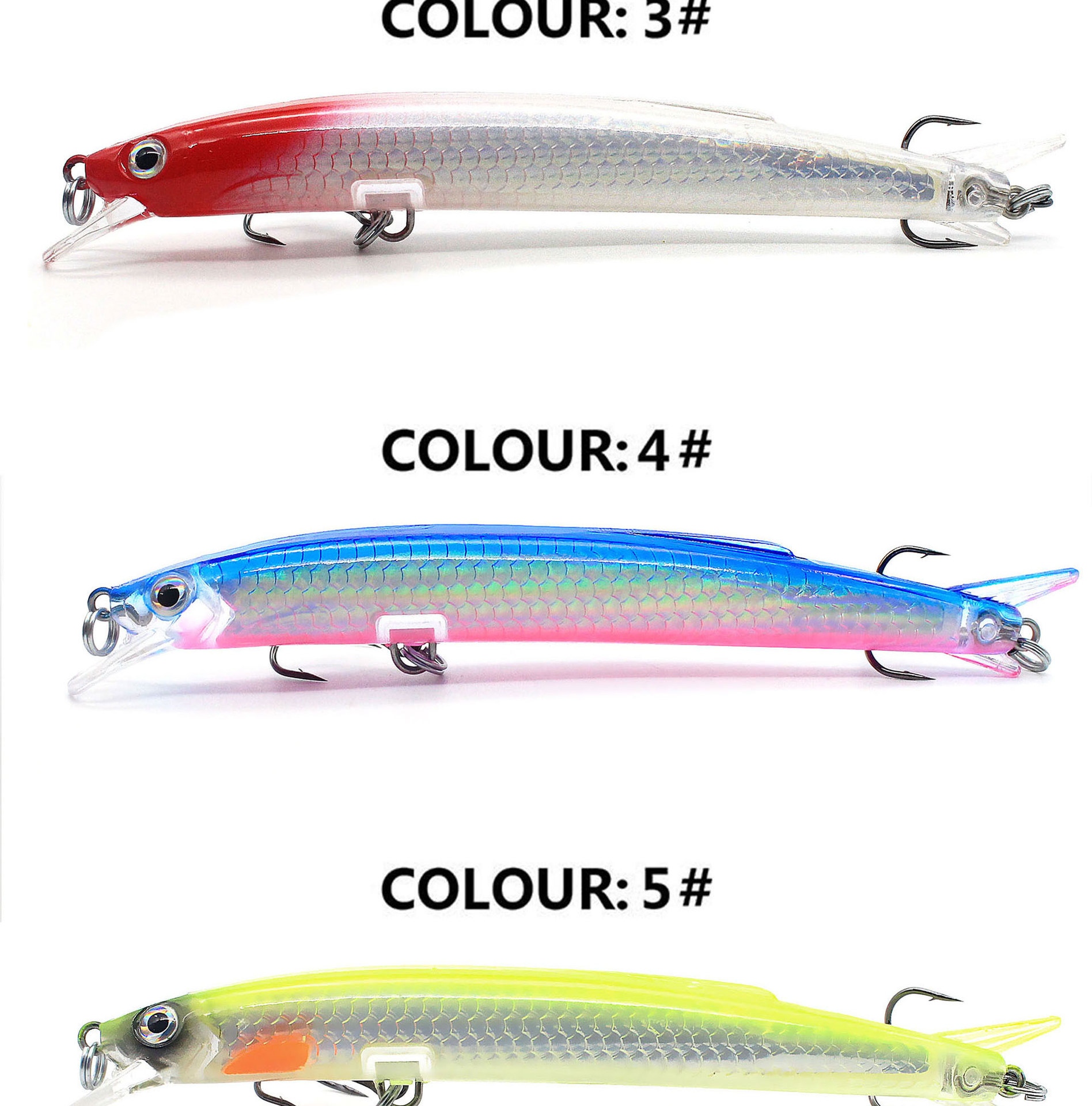 Sinking Minnow Fishing Lures 120mm 10.9g Hard Plastic Baits Fresh Water Bass Swimbait Tackle Gear