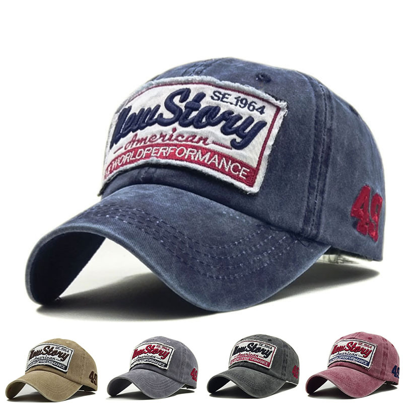 Foreign trade Selling Baseball cap man letter Embroidery newstory Cap washing Do the old Hat factory Direct selling