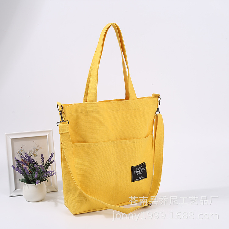 厂家专业生产单肩学生帆布拉链包可印logo 卡通棉布包帆布包定制