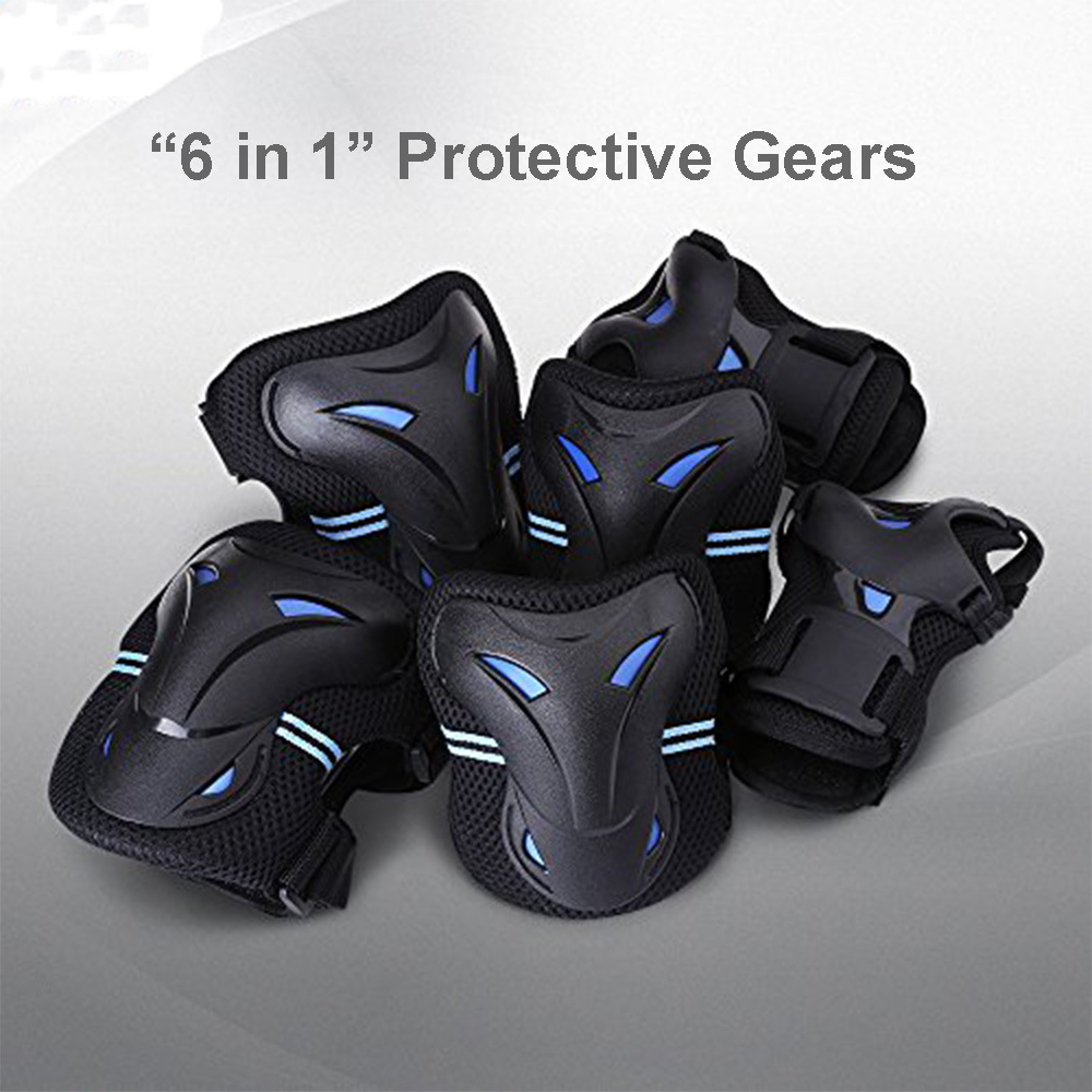 Professional Customized Fox Shell Cycling Roller Skate Skateboard Hard Shell Protective Gear Set Knee Pads, Elbow Pads and Wrist Pads Six-Piece Set