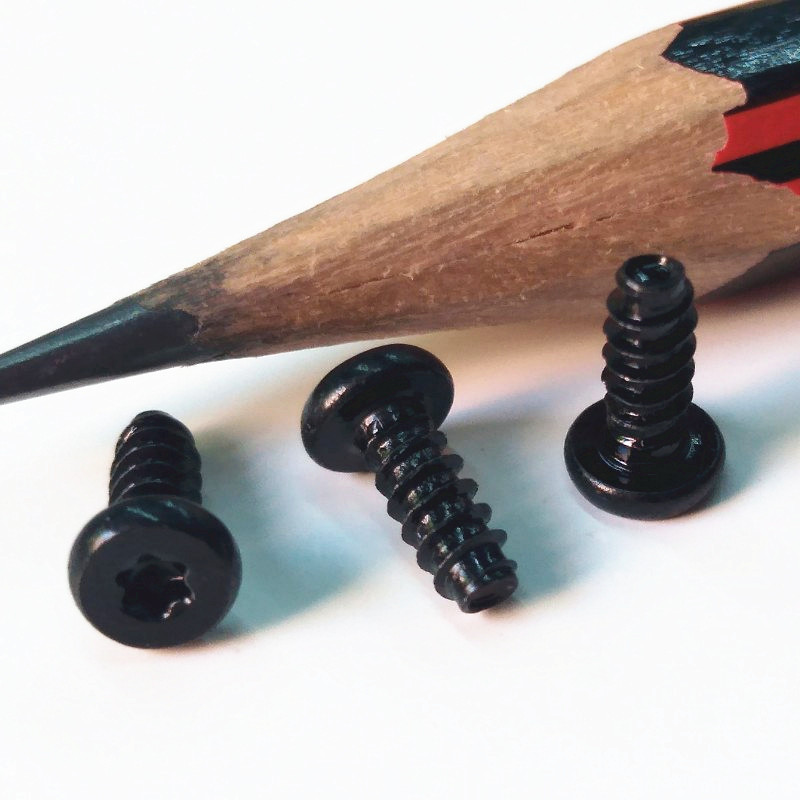 梅花头非标防拆盗自攻 CB2.3*6薄平头三角牙束尾自锁汽车攻放螺丝