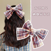 Red hairgrip with bow, hairpin, hairpins, hair accessory, simple and elegant design, Lolita style