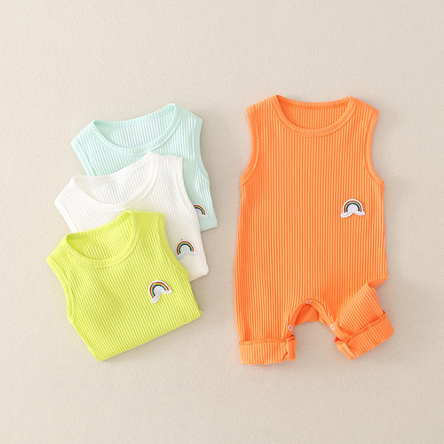 Strictly selected baby summer crawler suit, baby summer one-piece suit, pure cotton tunic top, outdoor clothes, one piece per order