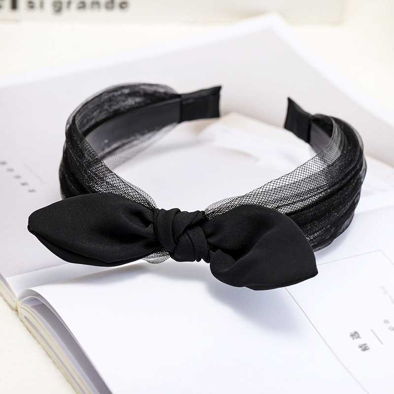 Korean New Fashion Lace Knotted Bow Tie Headband Cheap Headband Wholesale display picture 11