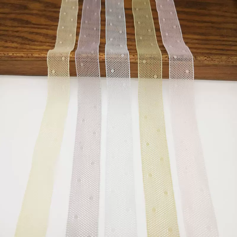 新款1.8公分花边DIY维密点点内衣裤弹力蕾丝布料裙摆装饰辅料镶边