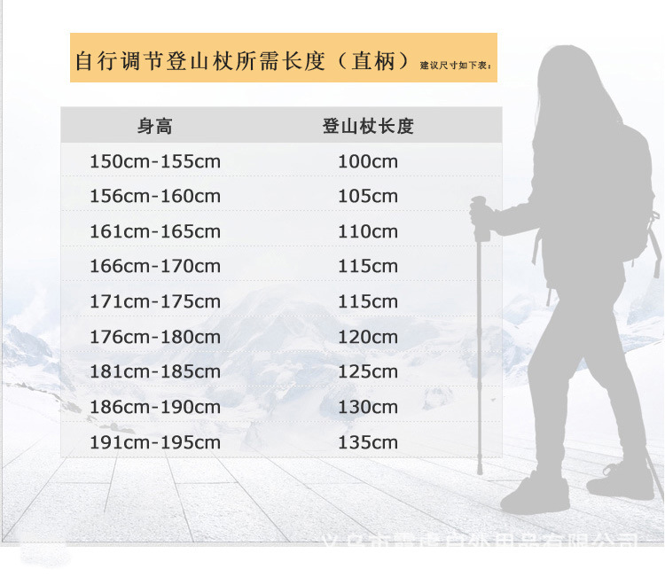 双色头19cm7075内锁伸缩户外野营登山杖步行杖【AB-224】详情21