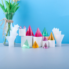 Delightful DIY Crystal Drop Gel Conical Triangle Silicone Mold Conical Jewelry Pendant Ornament