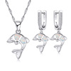 Earrings, necklace, chain, marine set, wish, suitable for import, European style