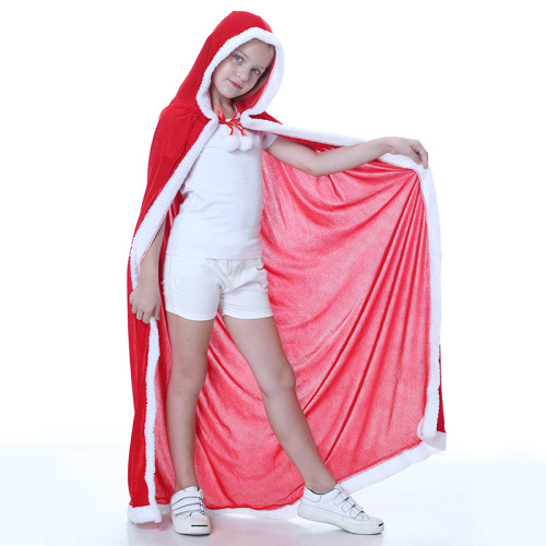 Christmas cloak children adults Little Red Riding Hood costume cape role playing cosplay Western fantasy