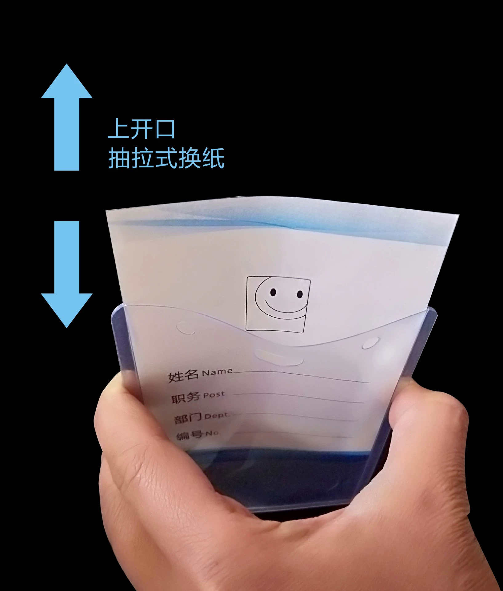 Пластиковый держатель карты PVC, прозрачный наплечный ремешок