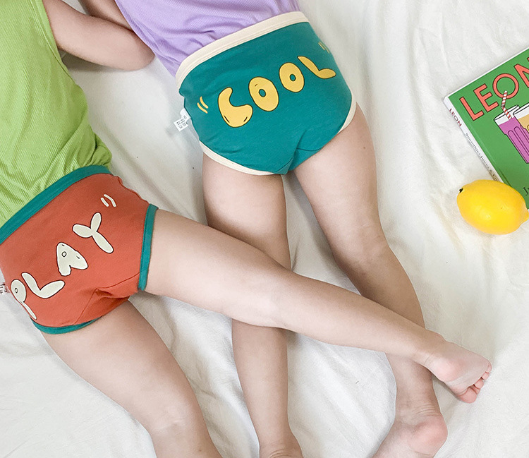 Sous-vêtements Pour Enfants Lettres De Sport Bébé Triangle Coton Shorts Pour Enfants En Gros display picture 8