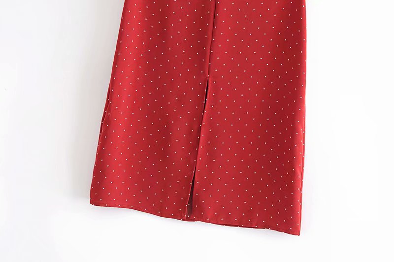 Conjunto de falda dividida superior corta con cuello cuadrado y manga abullonada de otoño al por mayor NSAM3575