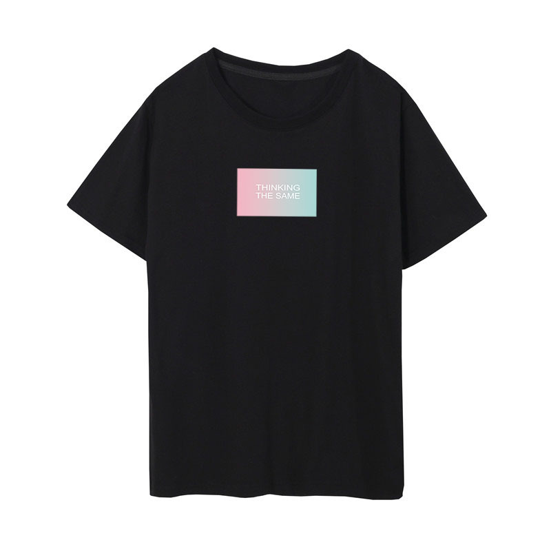 歐美字母純棉定制短袖t恤衫新款潮牌男士裝壹件代發夏裝上衣夏天