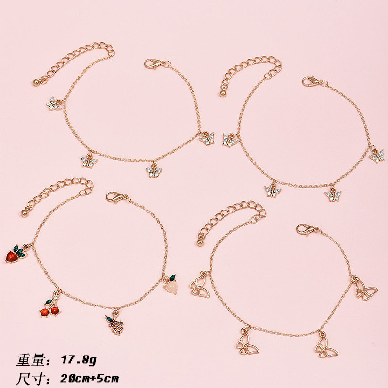 Fashion Summer New Cherry Fruit Element Alloy Anklet display picture 5