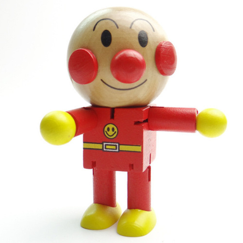 Children's educational toys wooden joint dolls baby puppets various cartoon Anpanman dolls