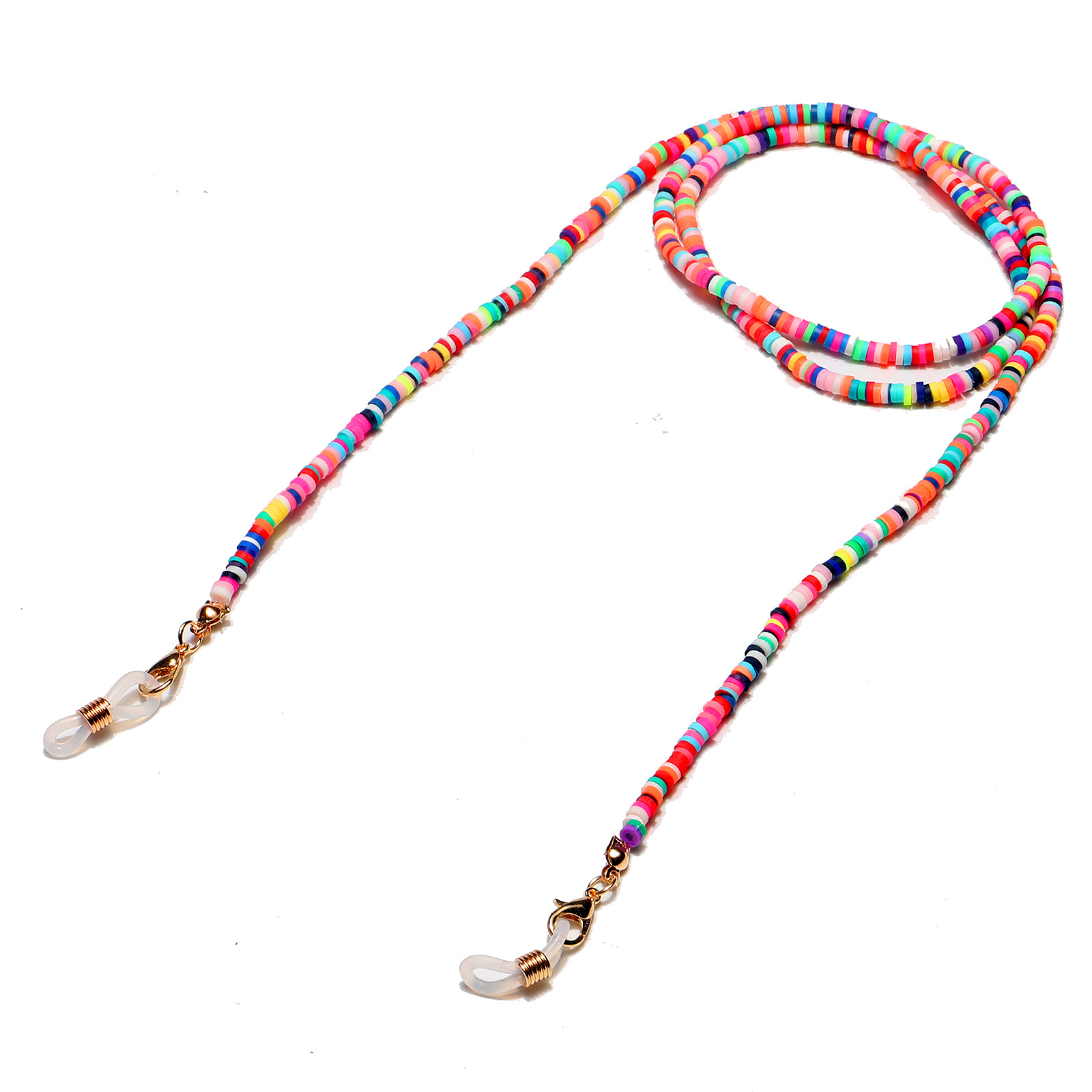 11g Weight Metal Material White Color Fashion Multicolor Soft Ceramic Glasses Chain 5