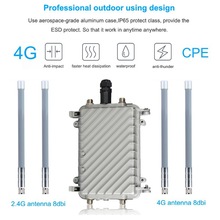 户外无线4G CPE基站防水IP66工业级全网通监控路由器8DBi全向天线