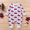 Christmas Manufactor 2020 Infants Long sleeve one-piece garment Romper Cartoon pattern fashion Long climb Cross border