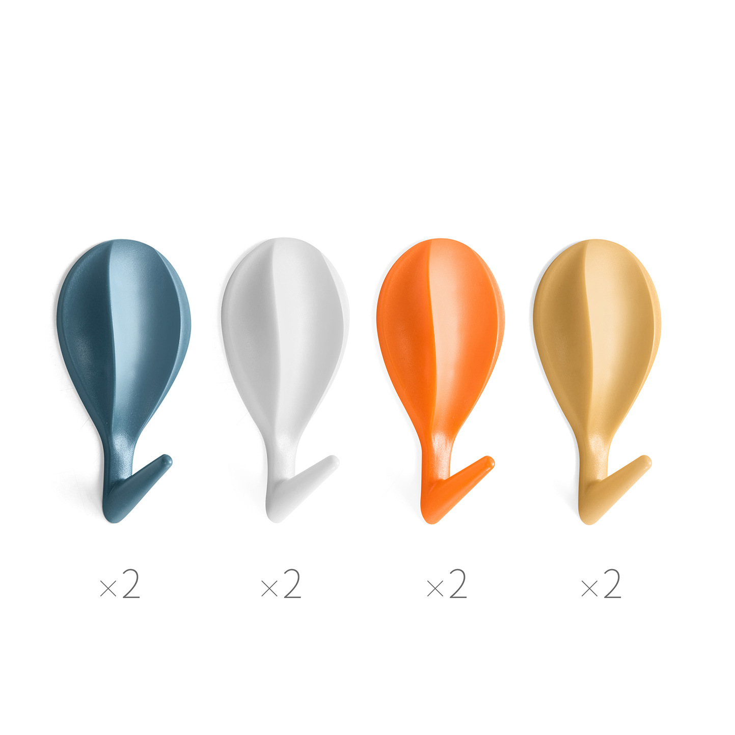 8-pack Hot Air Balloon Hooks For Home Use Strong Adhesive Wall-mounted Kitchen Seamless Hooks Behind The Door Without Punching