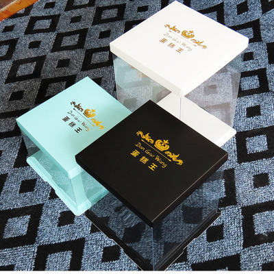 蛋糕盒批发4/6/8/10/12寸单双层加高塑料三合一生日透明蛋糕盒子|ru