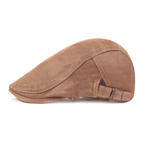 Beret, women's summer mesh hat, breathable forward hat, sun visor, men's peaked cap, literary youth hat