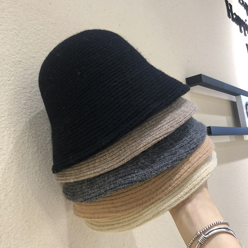 Demi-season keep warm knitted woolen Japanese solid color…