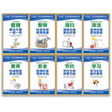 工厂车间6S 7S 8S 9S安全质量管理宣传标语墙贴企业文化挂画
