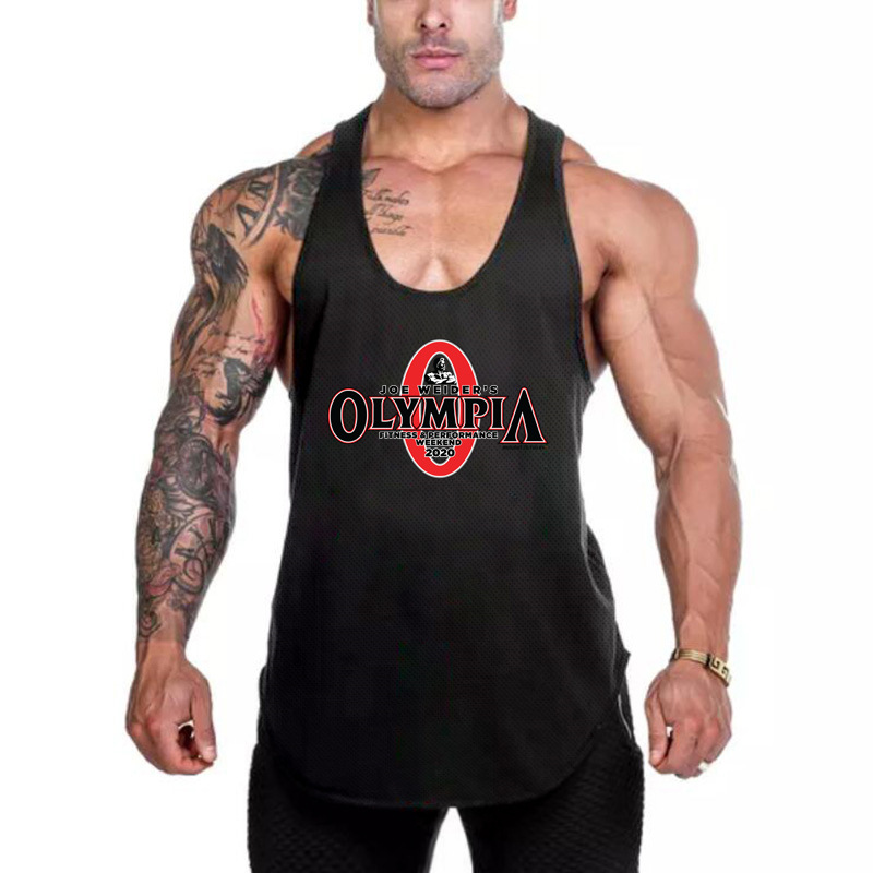 Aolin piya body muscle hombres culturismo fitness deportes chaleco malla transpirable de secado rápido en forma de I ropa elástica de entrenamiento