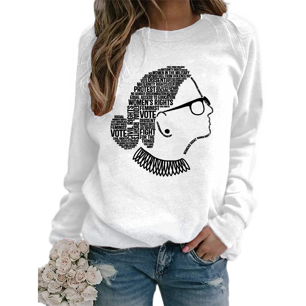 Title 10, Justice Monogram Print Crew Neck Long Sleeve Sw...