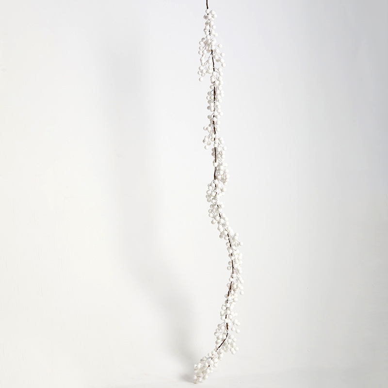 Navidad fruta roja fruta dorada fruta blanca caña decoración de Navidad colgar simulación de fruta decoración caña colgar puerta de escalera