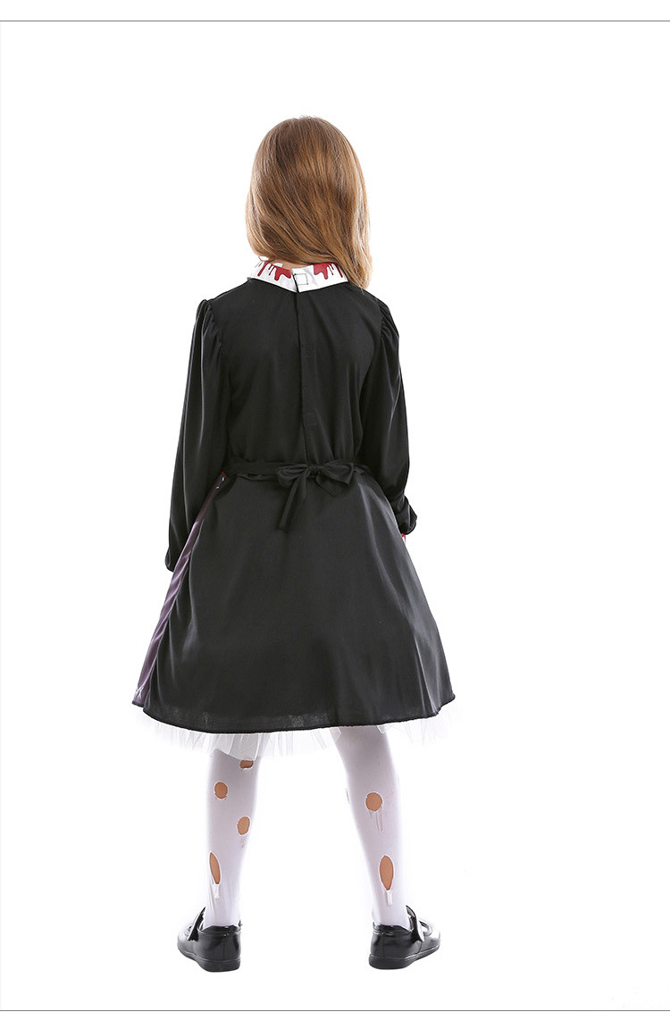 Halloween Party Horror Cursed Doll Children's Print Dress Wholesale Nihaojewelry display picture 8