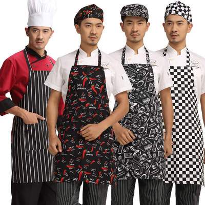 cook apron halter Chinese and Western food Socket apron hotel Restaurant kitchen work apron Waiter apron