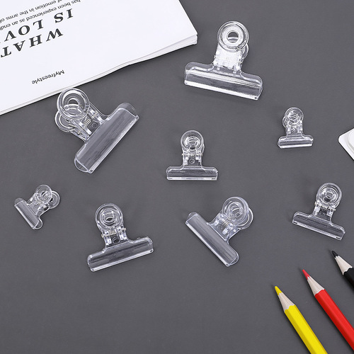 Transparent swallowtail clip student ins girly heart folder study office supplies long tail clip small bill clip