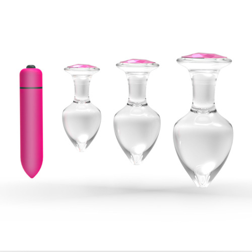 Crystal non-metal anal plug, anal expansion, out-and-out anal plug, sex toy, anal plug, one-piece drop shipping