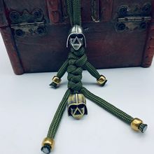 纯黄铜生化人坠速卖通热销 伞绳吊坠 白铜服饰配 件钥匙扣挂饰DIY
