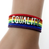 Woven rainbow bracelet with letters handmade, European style