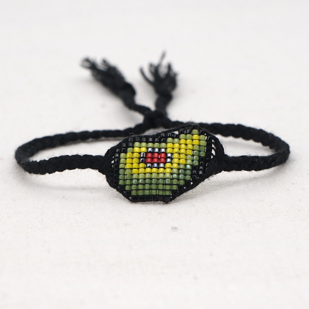 Simple Bohemian Beaded Avocado Bracelet display picture 4