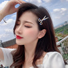 Hairgrip from pearl, crab pin, hair accessory, bangs, internet celebrity, Korean style