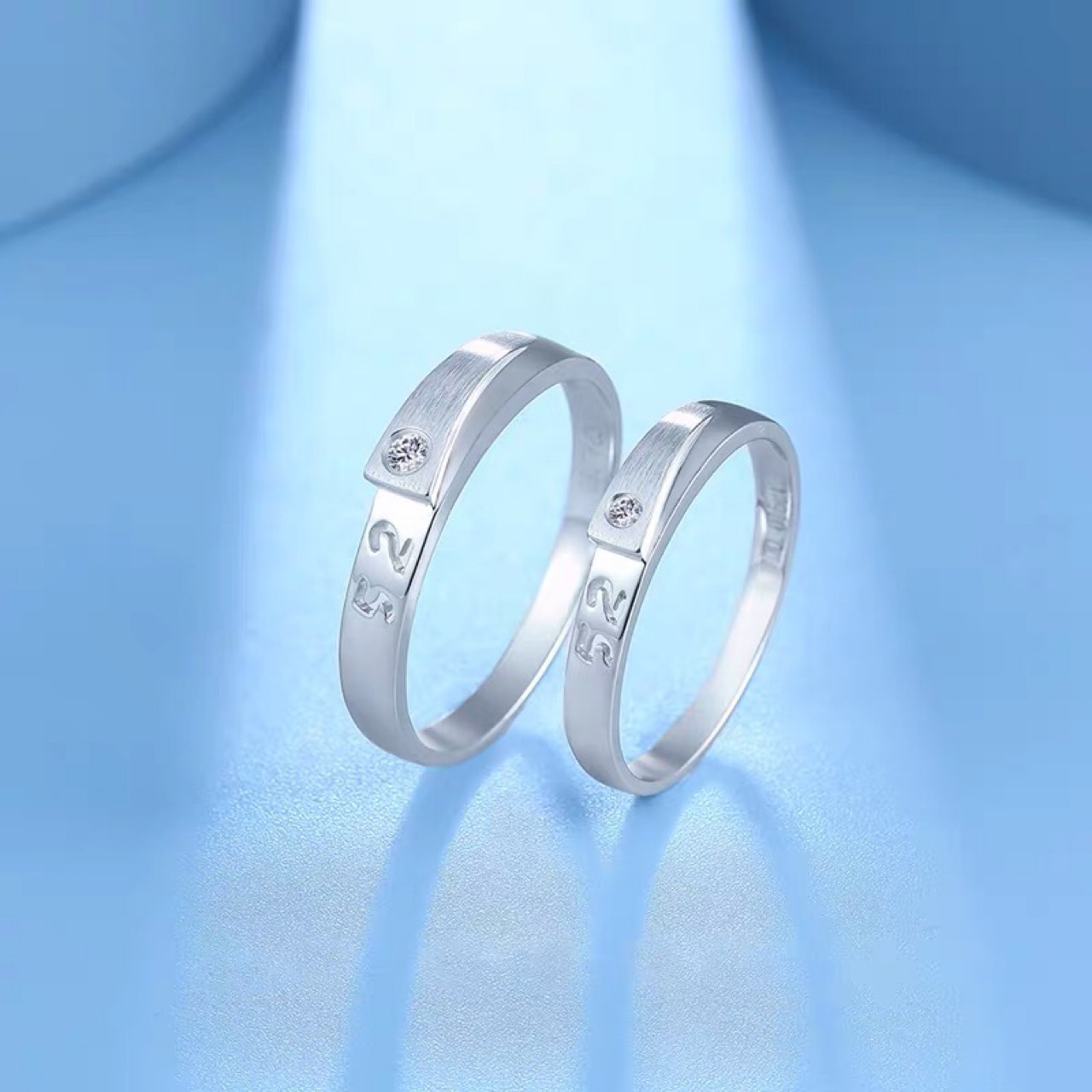 Fashionable trend platinum golden wedding ring