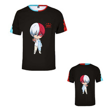 亚马逊夏新人气日漫 我的英雄学院 轰焦冻 时尚3D数码印花T恤