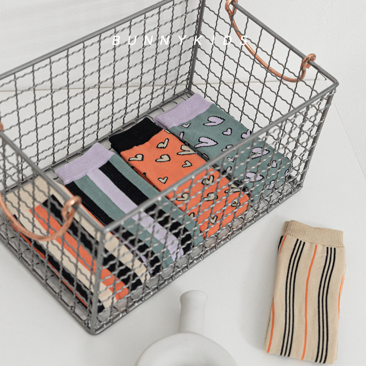 Spring And Autumn Children's Long Socks Love Girls Baby Children's Socks Medium And High Tube Autumn