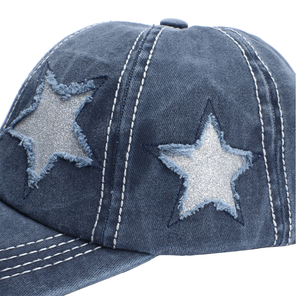 154g Weight Baseball Cap Hats Type Outdoor, Street Occasion Cotton Material Pentagram Pattern All Seasons Season Women's Gender Streetwear Style Curved Eaves Rim Women's Streetwear Pentagram Curved Eaves Baseball Cap 5