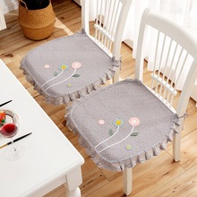 韩式花朵纯棉椅子垫布艺防滑餐椅垫实木沙发坐垫汽车垫办公椅垫子